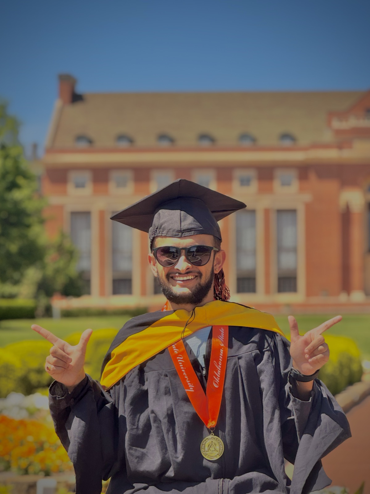 Saugat Khanal at his Master's graduation, Oklahoma State University